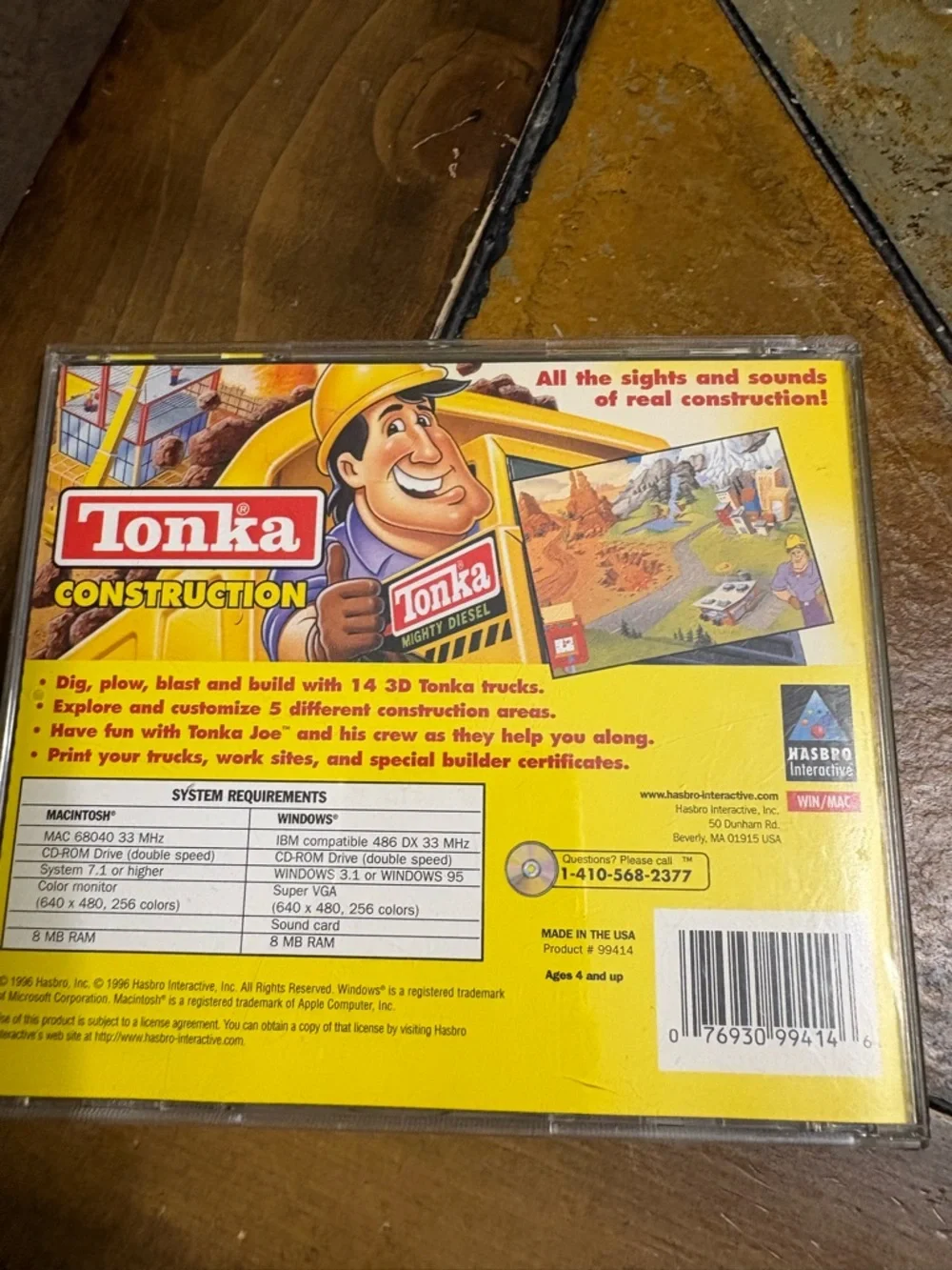 Tonka Yellow & Black Dump Truck Artwork CD-ROM